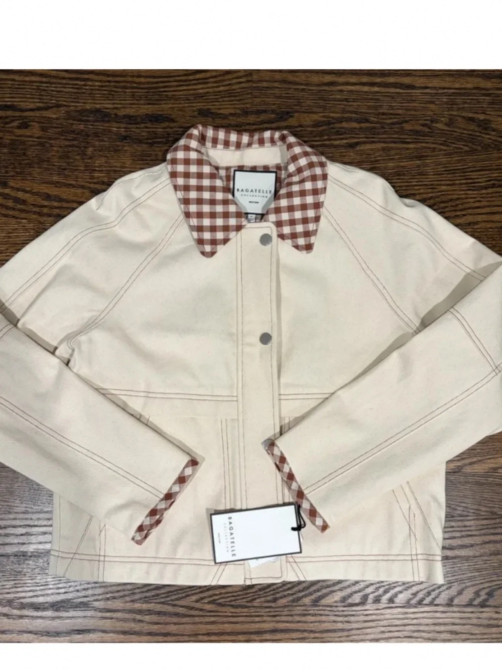 bagatelle check collar jacket - Picture 4 of 4